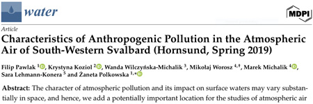 Characteristics of anthropogenic pollution in the atmospheric air of south-western Svalbard (Hornsund, spring 2019)
