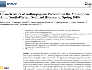 Characteristics of anthropogenic pollution in the atmospheric air of south-western Svalbard (Hornsund, spring 2019)