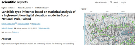 Landslide type inference based on statistical analysis of a high-resolution digital elevation model in Gorce National Park, Poland