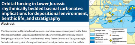 Orbital forcing in Lower Jurassic rhythmically bedded basinal carbonates : implications for depositional environment, benthic life, and stratigraphy